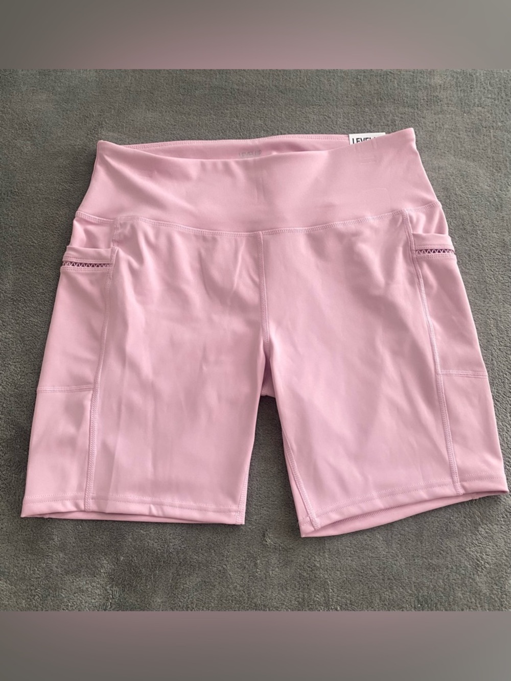 Level Up Active Pink Biker Shorts XL NWT High Waist Gym Yoga